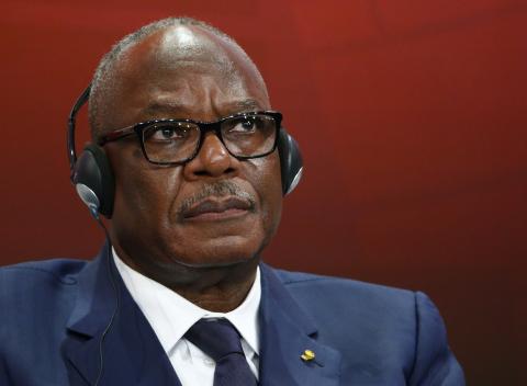 President of Mali Ibrahim Boubacar Keita listens during the Escaping From Poverty event in the Swiss mountain resort of Davos, January 22, 2015. PHOTO BY REUTERS/Ruben Sprich