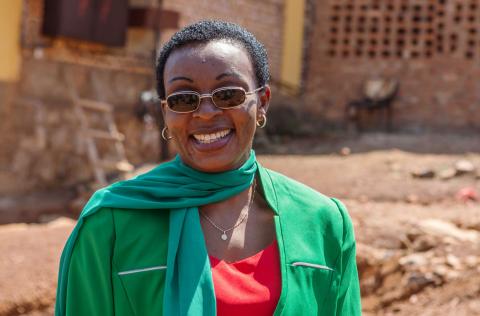 Rwandan politician of the unregistered FDU-Inkingi opposition party, Victoire Ingabire, is seen at the Mageragere Prison in Kigali, Rwanda, September 15, 2018. PHOTO BY REUTERS/Jean Bizimana