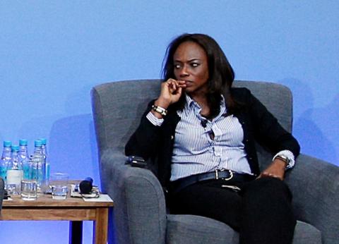 Sierra Leone Football Association President Isha Johansen attends a panel discussion during the Anti-Corruption Summit London 2016, at Lancaster House in central London on May 12, 2016. PHOTO BY REUTERS/Adrian Dennis
