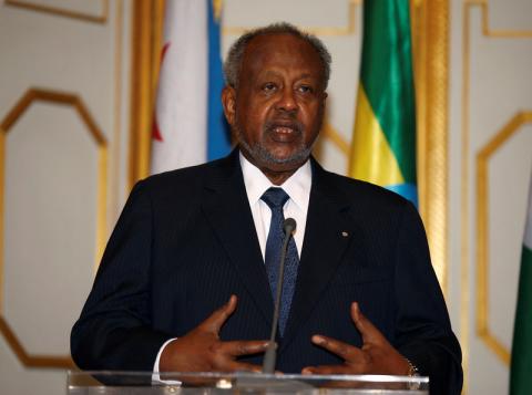 Djibouti's President Ismail Omar Guelleh addresses a news conference at the National Palace during his official visit to Addis Ababa, Ethiopia, March 17, 2017. PHOTO BY REUTERS/Tiksa Negeri