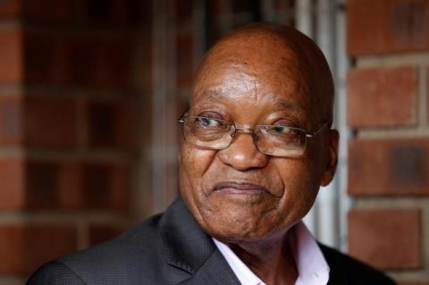 South Africa's President Jacob Zuma reacts during the launch of a social housing project in Pietermaritzburg, South Africa, April 1, 2017. PHOTO BY REUTERS/Rogan Ward