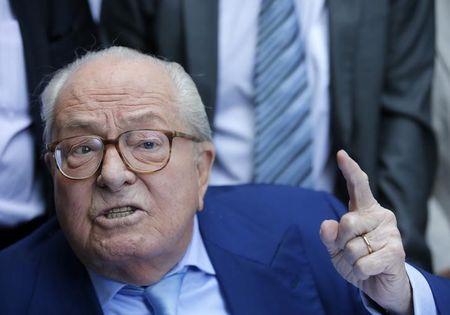 French Far-Right Front National founder Jean-Marie Le Pen speaks to journalists during a news conference on the sidelines of the National Front political party summer university in Marseille, France, September 5, 2013. PHOTO BY REUTERS/Jean-Paul Pelissier