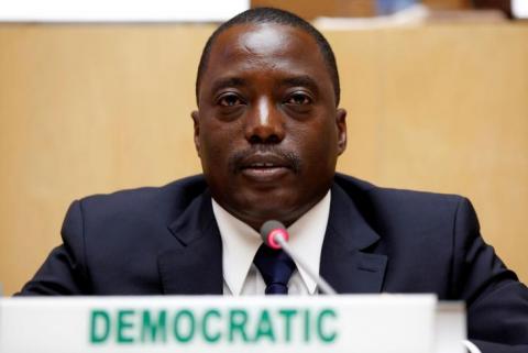Democratic Republic of Congo's President Joseph Kabila attends the signing ceremony of the Peace, Security and Cooperation Framework for the Democratic Republic of Congo and the Great Lakes, at the African Union Headquarters Addis Ababa, Ethiopia, February 24, 2013. PHOTO BY REUTERS/Tiksa Negeri