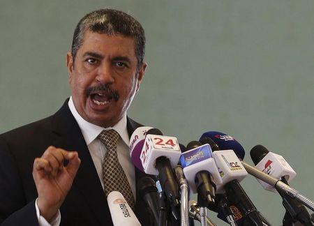 Yemen's Vice President Khaled Bahah speaks during a news conference in Riyadh, June 8, 2015. PHOTO BY REUTERS/Faisal Al Nasser