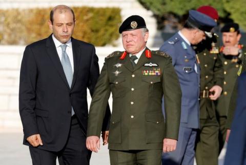 Jordan's King Abdullah (C) arrives for the ceremony of reopening the Martyrs' Memorial and Museum in Amman, Jordan, December 12, 2016. PHOTO BY REUTERS/Muhammad Hamed