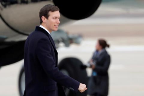 Senior advisor and son-in-law of U.S. President Donald Trump, Jared Kushner, boards Air Force One as he accompanies the president to Nashville, Tennessee from Joint Base Andrews, Maryland, U.S., January 8, 2018. PHOTO BY REUTERS/Carlos Barria