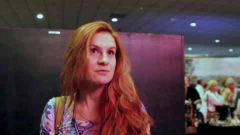 Accused Russian agent Maria Butina speaks to camera at 2015 FreedomFest conference in Las Vegas, Nevada, U.S., July 11, 2015 in this still image taken from a social media video obtained, July 19, 2018. PHOTO BY REUTERS/FreedomFest