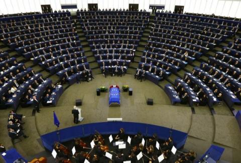 Former U.S. President Bill Clinton delivers a speech during a memorial ceremony in honour of late former German Chancellor Helmut Kohl, at the European Parliament in Strasbourg, France, July 1, 2017. PHOTO BY REUTERS/Arnd Wiegmann