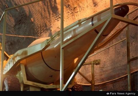 A missile is seen inside an underground missile base for Iran's Islamic Revolutionary Guards Corps (IRGC) Aerospace Force at an undisclosed location in this undated handout photo courtesy of Fars News. PHOTO BY REUTERS/farsnews.com