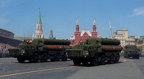 Russian servicemen drive S-400 missile air defence systems during the Victory Day parade, marking the 73rd anniversary of the victory over Nazi Germany in World War Two, at Red Square in Moscow, Russia, May 9, 2018. PHOTO BY REUTERS/Sergei Karpukhin