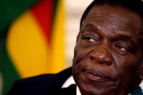 Zimbabwean President Emmerson Mnangagwa at a news conference at State House in Harare, Zimbabwe, August 3, 2018. PHOTO BY REUTERS/Philimon Bulawayo