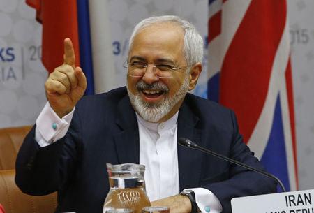 Iranian Foreign Minister Mohammad Javad Zarif reacts during a plenary session at the United Nations building in Vienna, Austria, July 14, 2015. PHOTO BY REUTERS/Leonhard Foeger