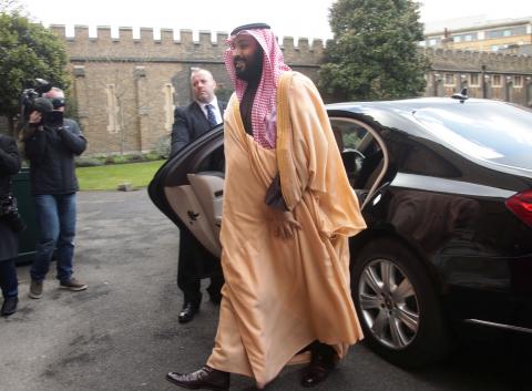 he Crown Prince of Saudi Arabia Mohammed bin Salman arrives at Lambeth Palace, London, Britain, March 8, 2018. PHOTO BY REUTERS/Yui Mok