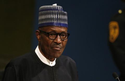 Nigerian President Muhammadu Buhari addresses the 72nd United Nations General Assembly at U.N. headquarters in New York, U.S., September 19, 2017. PHOTO BY REUTERS/Shannon Stapleton