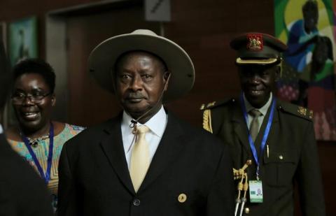 Uganda's President Yoweri Museveni arrives for the 30th Ordinary Session of the Assembly of the Heads of State and the Government of the African Union in Addis Ababa, Ethiopia, January 28, 2018. PHOTO BY REUTERS/Tiksa Negeri