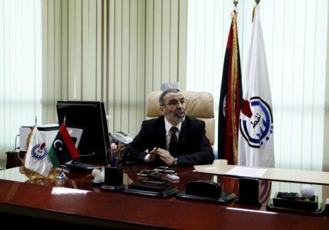 Mustafa Sanalla, the head of the National Oil Corporation (NOC), speaks during an interview with Reuters at the headquarters of the NOC in Tripoli, Libya February 22, 2016. PHOTO BY REUTERS/Ismail Zitouny