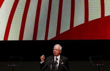 Malaysia's Prime Minister Najib Razak speaks during the opening ceremony of the 26th ASEAN Summit in Kuala Lumpur, Malaysia, April 27, 2015. PHOTO BY REUTERS/Olivia Harris