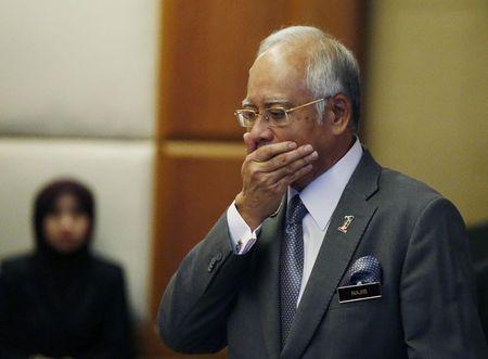 Malaysia's Prime Minister Najib Razak arrives at a presentation for government interns at the Prime Minster's office in Putrajaya, Malaysia, July 8, 2015. PHOTO BY REUTERS/Olivia Harris