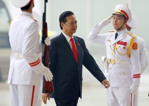 Vietnam's Prime Minister Nguyen Tan Dung (C) arrives for the opening ceremony of the 12th National Congress of Vietnam's Communist Party (VCP) in Hanoi, Vietnam, January 21, 2016. PHOTO BY REUTERS/Luong Thai Linh