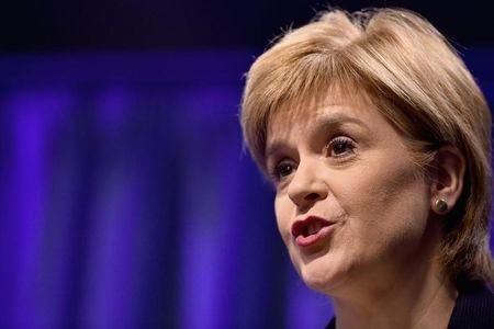 Scotland's First Minister Nicola Sturgeon hosts a humanitarian summit at St Andrew's House, in Edinburgh, Scotland, September 4, 2015. PHOTO BY REUTERS/Jeff J Mitchell