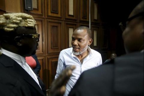 Indigenous People of Biafra (IPOB) leader Nnamdi Kanu is seen at the Federal high court Abuja, Nigeria, January 20, 2016. PHOTO BY REUTERS/Afolabi Sotunde