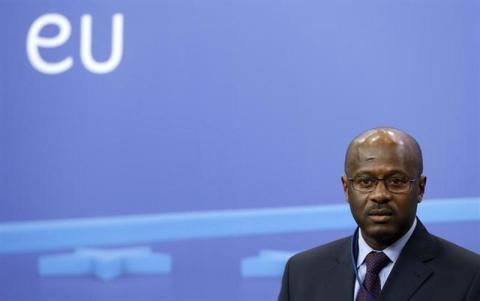 Mali's Prime Minister Oumar Tatam Ly speaks during a joint news conference with European Council President Herman van Rompuy (unseen) in Brussels