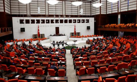 Turkish Parliament convene to debate on the proposed constitutional changes in Ankara, Turkey, January 12, 2017. PHOTO BY REUTERS/Umit Bektas
