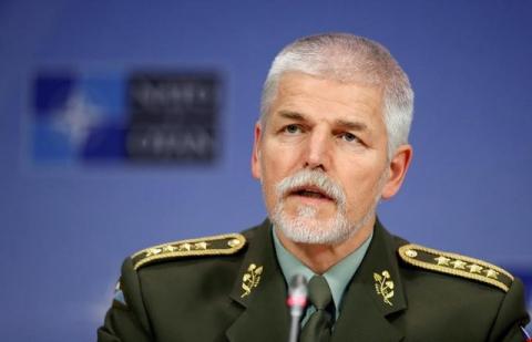 Chairman of the NATO Military Committee, Czech Army General Petr Pavel, addresses a news conference at the Alliance headquarters in Brussels, Belgium, January 18, 2017. PHOTO BY REUTERS/Francois Lenoir