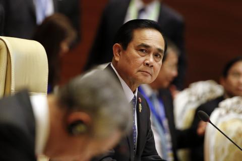Thailand's Prime Minister Prayuth Chan-ocha attends the plenary session of the 25th ASEAN summit at Myanmar International Convention Centre in Naypyitaw, November 12, 2014. PHOTO BY REUTERS/Damir Sagolj