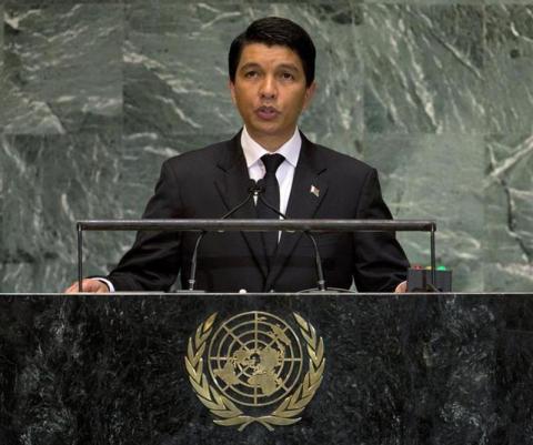 President of Madagascar Andry Nirina Rajoelina