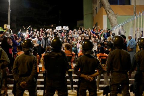 Women shout during a protest against official abuses and corruption in the town of Al-Hoceima, Morocco, June 3, 2017. PHOTO BY REUTERS/Youssef Boudlal