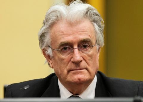 Bosnian Serb wartime leader Radovan Karadzic appears in the courtroom for his appeals judgement at the International Criminal Tribunal for Former Yugoslavia (ICTY) in The Hague, July 11, 2013. PHOTO BY REUTERS/Michael Kooren