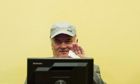 Former Bosnian Serb commander Ratko Mladic appears in court at the International Criminal Tribunal for the former Yugoslavia (ICTY) in the Hague, July 4, 2011. PHOTO BY REUTERS/Valerie Kuypers/ANP