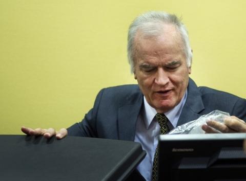 Former Bosnian Serb army commander Ratko Mladic attends his trial at the International Criminal Tribunal for the former Yugoslavia (ICTY) at The Hague May 16, 2012. PHOTO BY REUTERS/Toussaint Kluiters
