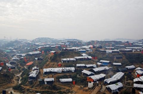 Shelters of Rohingya refugees are pictured at the Balukhali refugee camp near Cox's Bazar, Bangladesh, November 4, 2017. PHOTO BY REUTERS/Adnan Abidi