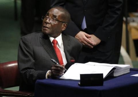 Zimbabwean President Robert Mugabe at the United Nations Headquarters in Manhattan, New York, U.S., April 22, 2016. PHOTO BY REUTERS/Carlo Allegri