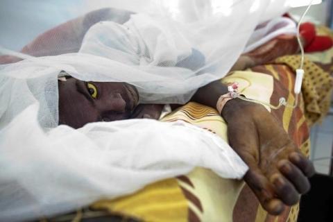 Saleh Mohammed Hamid, 18, from West Darfur's Gocker, is treated at Teaching Hospital after getting infected with yellow fever in El Geneina November 14, 2012. REUTERS/Albert Gonzalez Farran
