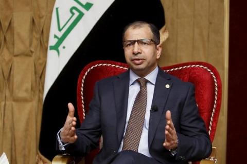 Speaker of the Iraqi Parliament Salim al-Jabouri speaks during an interview with Reuters in Baghdad, January 7, 2016. PHOTO BY REUTERS/Khalid al Mousily