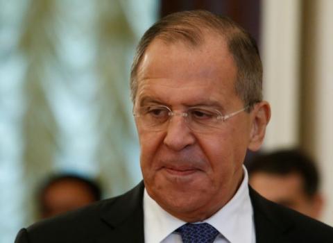 Russian Foreign Minister Sergei Lavrov enters a hall during a meeting with Laotian Foreign Minister Saleumxay Kommasith in Moscow, Russia, June 16, 2017. PHOTO BY REUTERS/Sergei Karpukhin