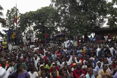 Opposition supporters attend a rally against President Denis Sassou-Nguesso in Brazzaville, Republic of Congo, November 29, 2015. PHOTO BY REUTERS/Roch Bouka 
