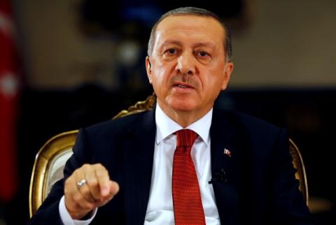 Turkish President Tayyip Erdogan attends an interview with Reuters at the Presidential Palace in Ankara, Turkey, July 21, 2016. PHOTO BY REUTERS/Umit Bek