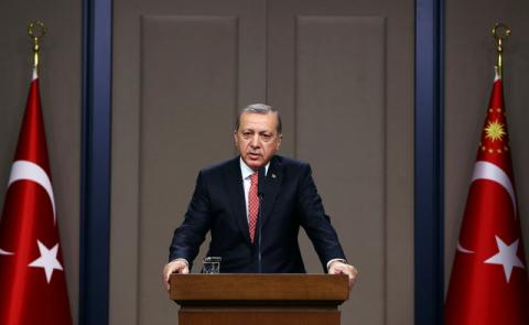 Turkish President Tayyip Erdogan speaks during a news conference in Ankara, Turkey, November 16, 2016. PHOTO BY REUTERS/Kayhan Ozer
