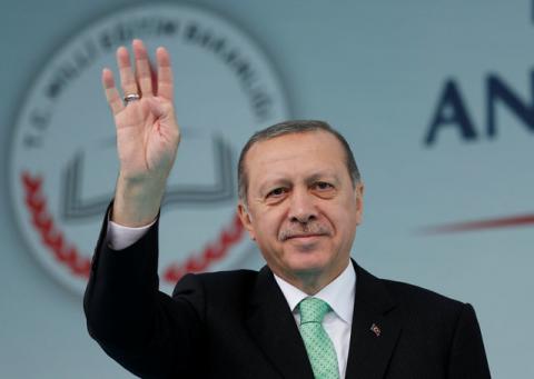 Turkish President Tayyip Erdogan attends opening ceremony of Recep Tayyip Erdogan Imam Hatip School in Istanbul, Turkey, September 29, 2017. PHOTO BY REUTERS/Murad Sezer
