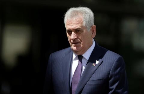Serbia's President Tomislav Nikolic arrives for the Brdo-Brioni Process meeting, a gathering of political leaders from the Western Balkans, in Sarajevo, Bosnia and Herzegovina, May 29, 2016. PHOTO BY REUTERS/Dado Ruvic