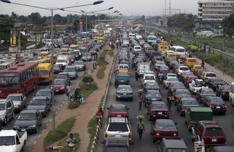 Heavy traffic is seen on the Lagos-Abeokuta expressway in Nigeria's commercial capital Lagos in a file photo. PHOTO BY REUTERS/Akintunde Akinleye