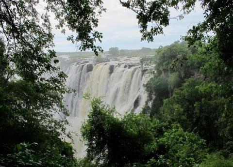 A general view of the Victoria Falls on the Zambezi River which forms the border between Zambia and Zimbabwe, February 27, 2016. PHOTO BY REUTERS/Joe Brock