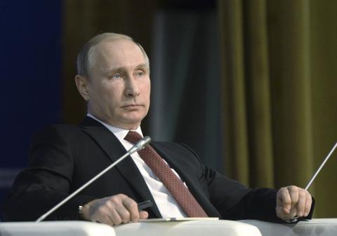 Russian President Vladimir Putin attends a forum dedicated to the civil society in Moscow, January 15, 2015. PHOTO BY REUTERS/Alexei Nikolsky