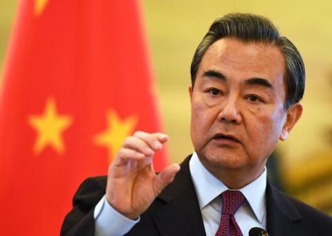Chinese Foreign Minister Wang Yi speaks during a press conference in Beijing, China, December 5, 2016. PHOTO BY REUTERS/Greg Baker