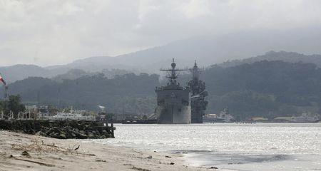 U.S. warships are seen docked at Subic bay in Olongapo city, north of Manila, Philippines in this October 14, 2014 file photo. PHOTO BY REUTERS/Lorgina Minguito