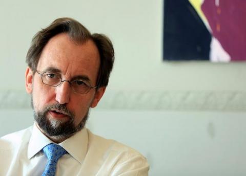 United Nations High Commissioner for Human Rights Zeid Ra'ad Al Hussein gestures during an interview with Reuters in Geneva, Switzerland, August 10, 2016. PHOTO BY REUTERS/Pierre Albouy
